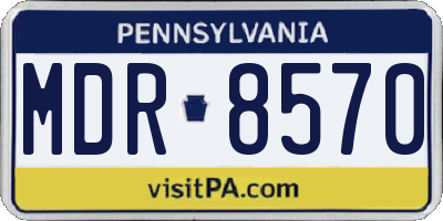 PA license plate MDR8570