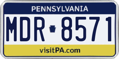 PA license plate MDR8571