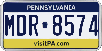 PA license plate MDR8574