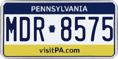 PA license plate MDR8575