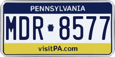PA license plate MDR8577