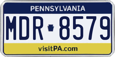 PA license plate MDR8579