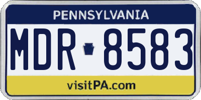 PA license plate MDR8583