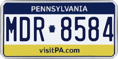 PA license plate MDR8584