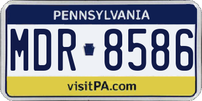 PA license plate MDR8586