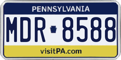 PA license plate MDR8588