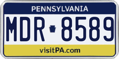 PA license plate MDR8589