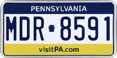 PA license plate MDR8591
