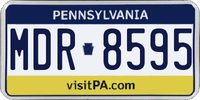 PA license plate MDR8595