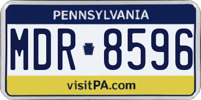 PA license plate MDR8596