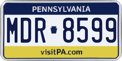 PA license plate MDR8599