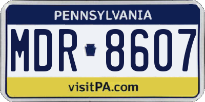 PA license plate MDR8607