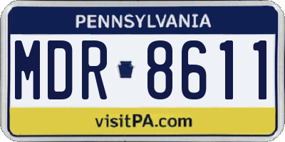 PA license plate MDR8611