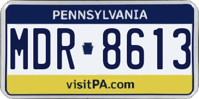 PA license plate MDR8613