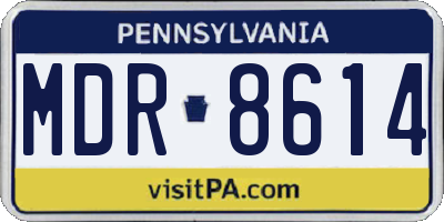 PA license plate MDR8614