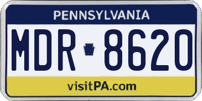 PA license plate MDR8620
