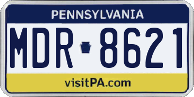 PA license plate MDR8621