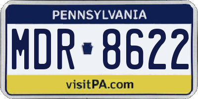 PA license plate MDR8622