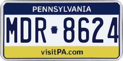 PA license plate MDR8624