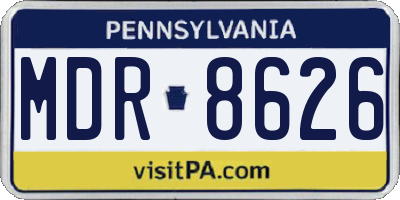 PA license plate MDR8626