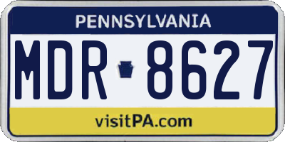 PA license plate MDR8627