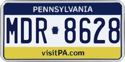 PA license plate MDR8628
