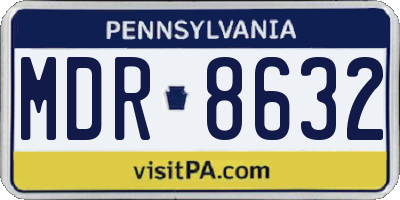 PA license plate MDR8632