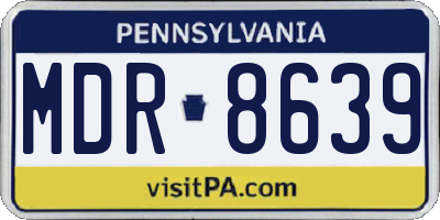 PA license plate MDR8639