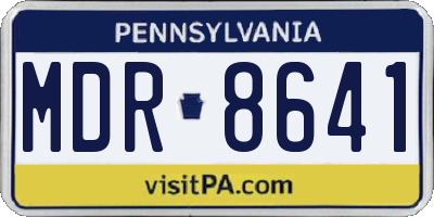 PA license plate MDR8641