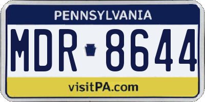 PA license plate MDR8644