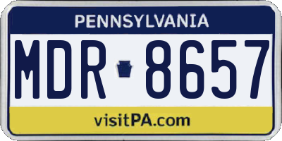 PA license plate MDR8657