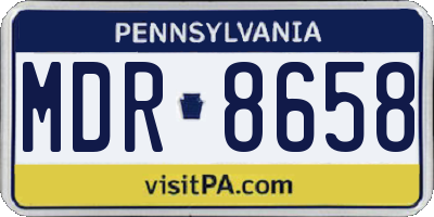 PA license plate MDR8658