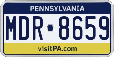 PA license plate MDR8659