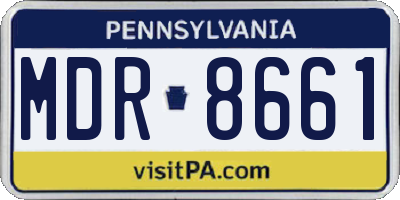PA license plate MDR8661