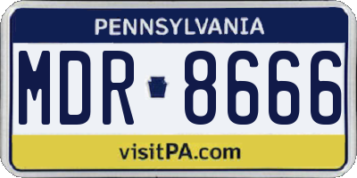 PA license plate MDR8666