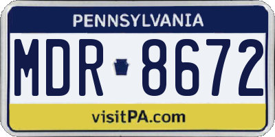 PA license plate MDR8672