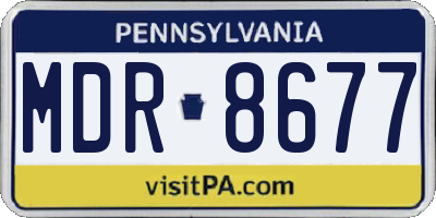 PA license plate MDR8677