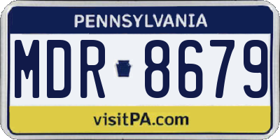PA license plate MDR8679