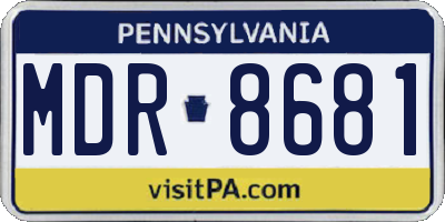 PA license plate MDR8681