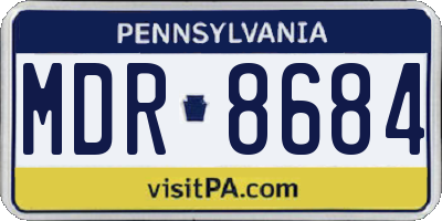 PA license plate MDR8684