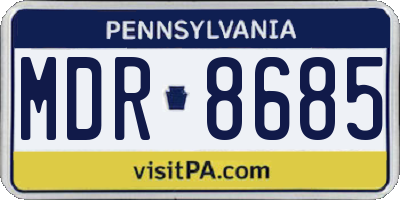 PA license plate MDR8685