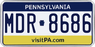 PA license plate MDR8686