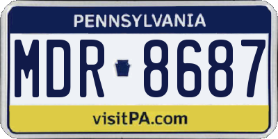 PA license plate MDR8687