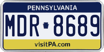 PA license plate MDR8689