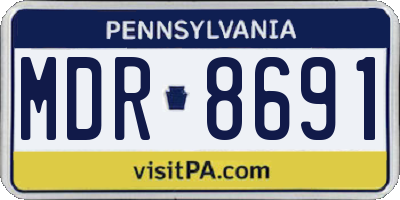 PA license plate MDR8691