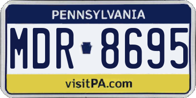 PA license plate MDR8695