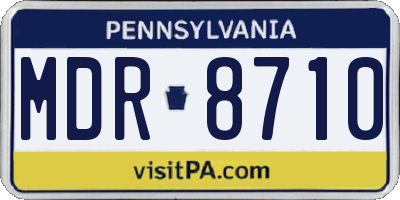PA license plate MDR8710