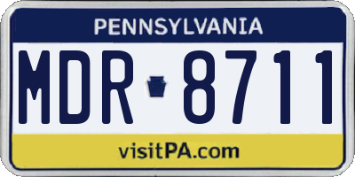 PA license plate MDR8711