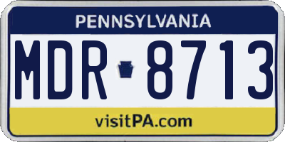 PA license plate MDR8713