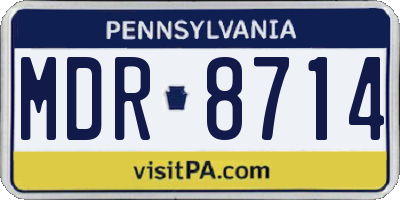 PA license plate MDR8714